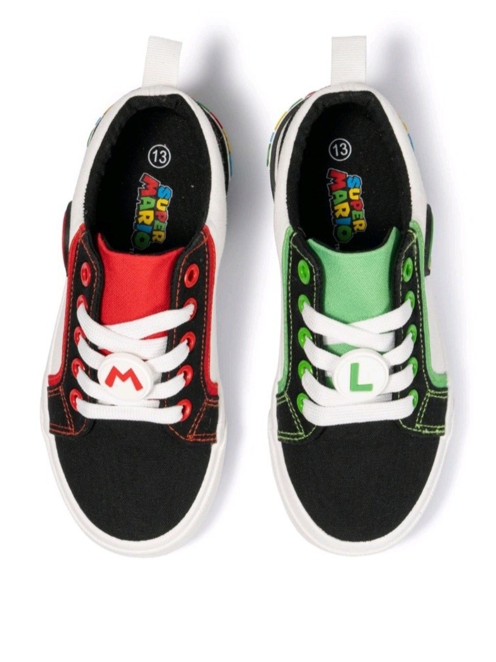 Nintendo Kids/Youth Boys Mario and Luigi low top lace up sneakers